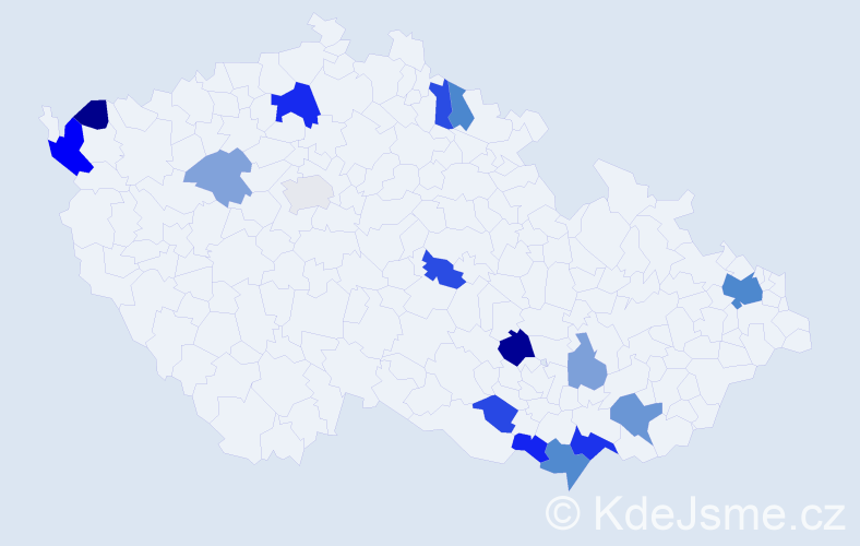 Příjmení: 'Strmeň', počet výskytů 31 v celé ČR