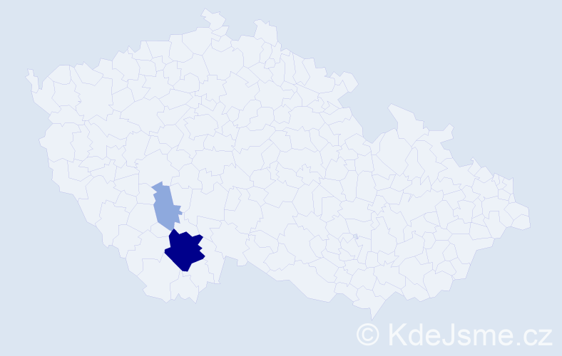 Příjmení: 'Hanetšleger', počet výskytů 7 v celé ČR