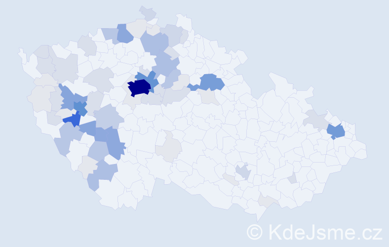 Příjmení: 'Bělová', počet výskytů 271 v celé ČR