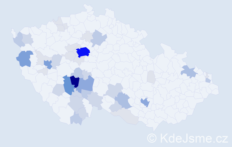 Příjmení: 'Vlnová', počet výskytů 147 v celé ČR