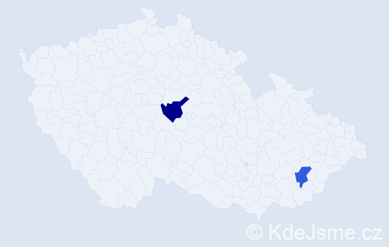 Příjmení: 'Bazar', počet výskytů 2 v celé ČR