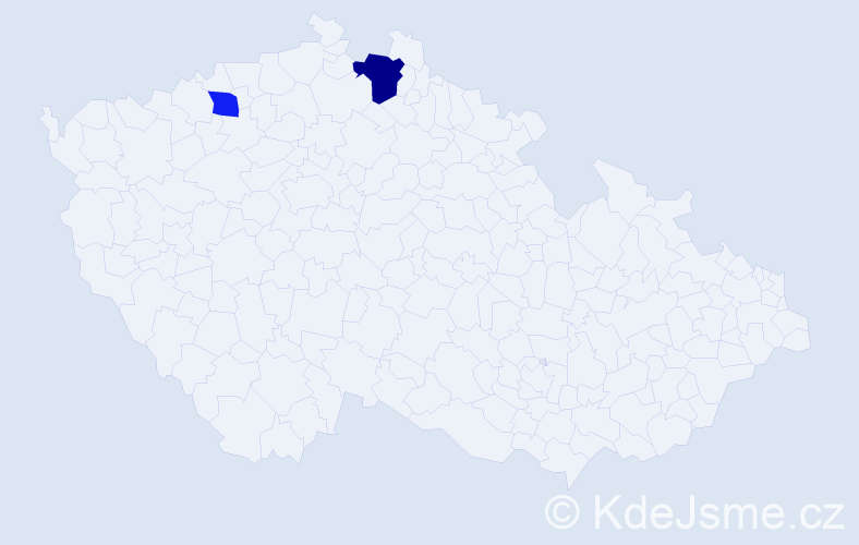 Příjmení: 'Kaššovic', počet výskytů 3 v celé ČR