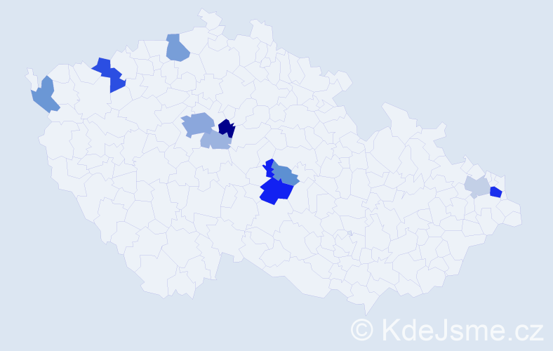 Příjmení: 'Endal', počet výskytů 39 v celé ČR