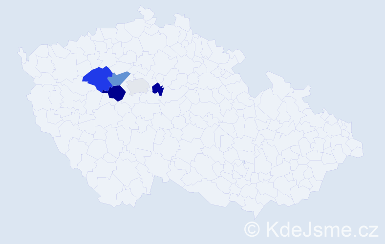 Příjmení: 'Cedlová', počet výskytů 9 v celé ČR