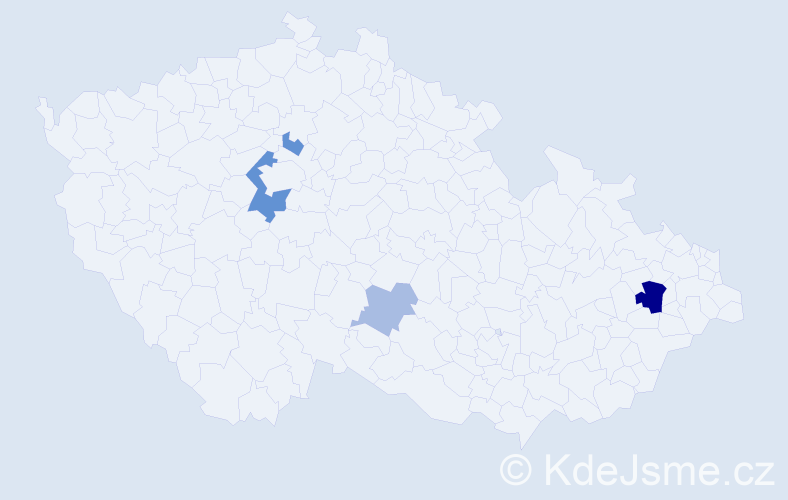 Příjmení: 'Dvorčuk', počet výskytů 9 v celé ČR