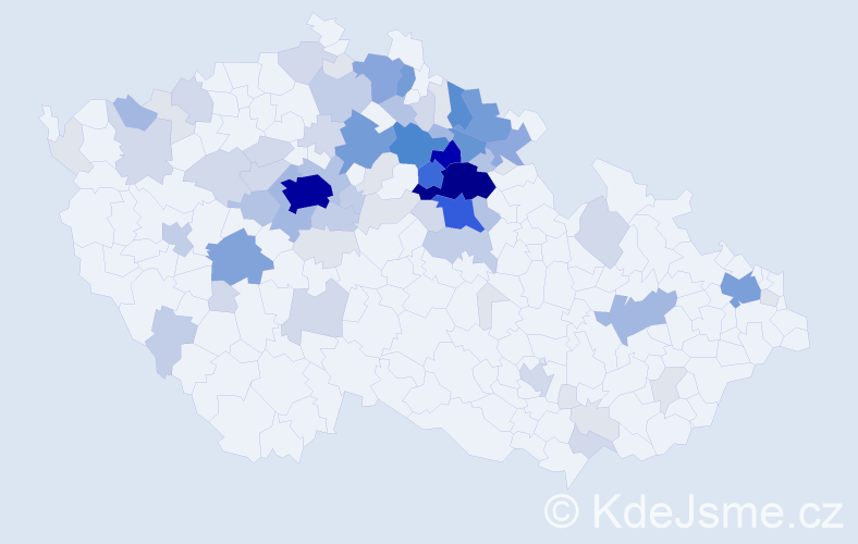 Příjmení: 'Rychterová', počet výskytů 331 v celé ČR