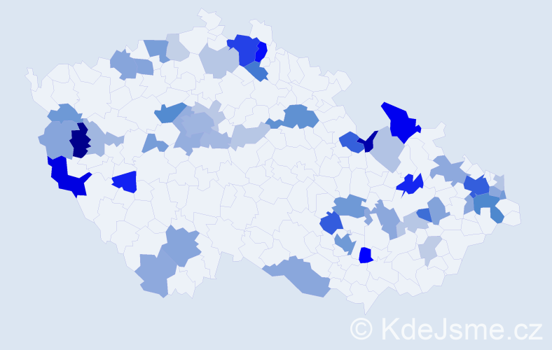 Příjmení: 'Čižmár', počet výskytů 126 v celé ČR