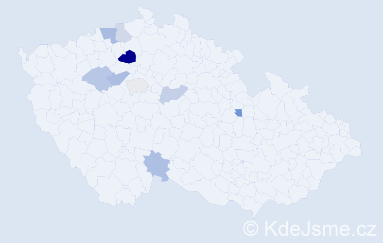 Příjmení: 'Lukašovská', počet výskytů 16 v celé ČR