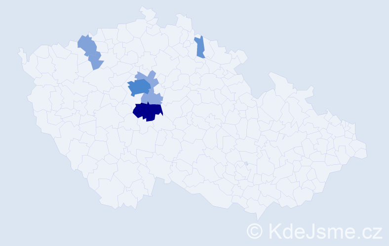 Příjmení: 'Tabulková', počet výskytů 21 v celé ČR