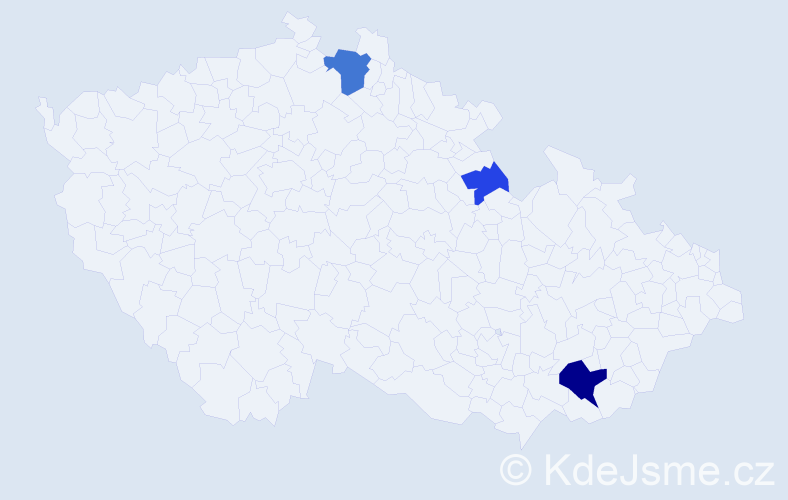 Příjmení: 'Vereščák', počet výskytů 14 v celé ČR