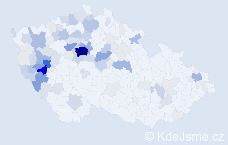 Příjmení: 'Hodanová', počet výskytů 342 v celé ČR