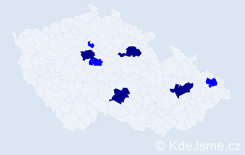 Příjmení: 'Eigel', počet výskytů 11 v celé ČR