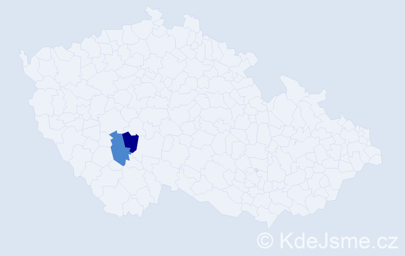 Příjmení: 'Pávcová', počet výskytů 4 v celé ČR