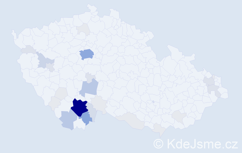 Příjmení: 'Candrová', počet výskytů 113 v celé ČR