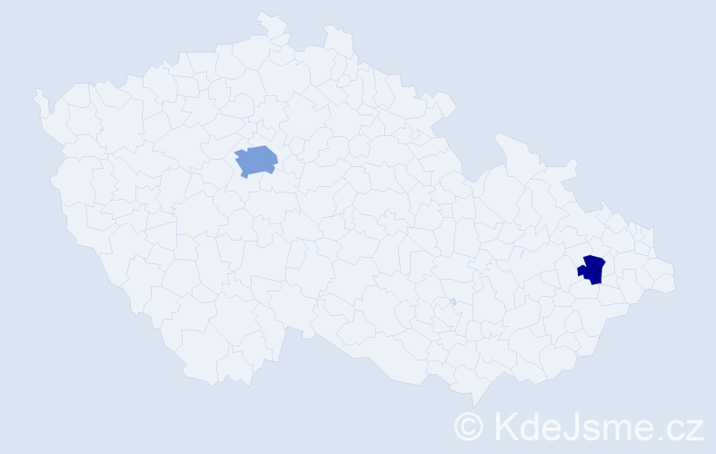 Příjmení: 'Collis', počet výskytů 5 v celé ČR