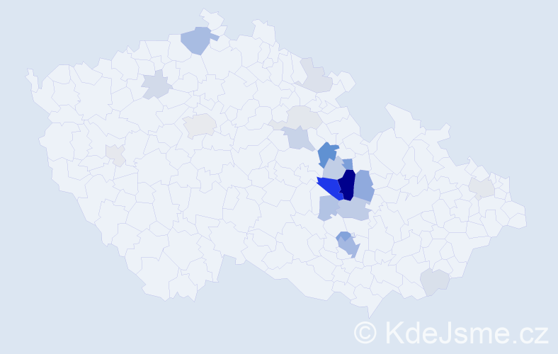 Příjmení: 'Vorbová', počet výskytů 64 v celé ČR