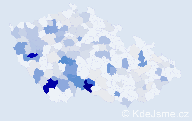 Příjmení: 'Hesová', počet výskytů 473 v celé ČR