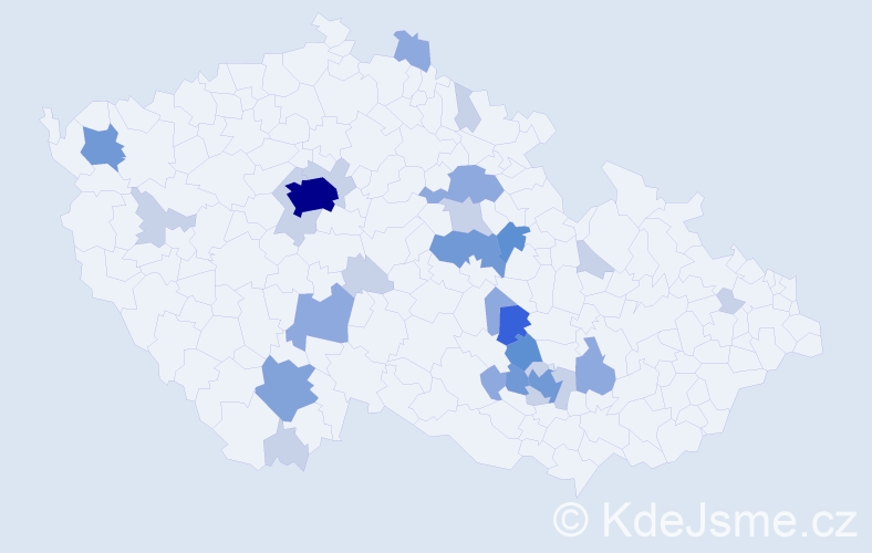 Příjmení: 'Sys', počet výskytů 71 v celé ČR