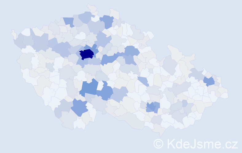 Příjmení: 'Kuklová', počet výskytů 1180 v celé ČR