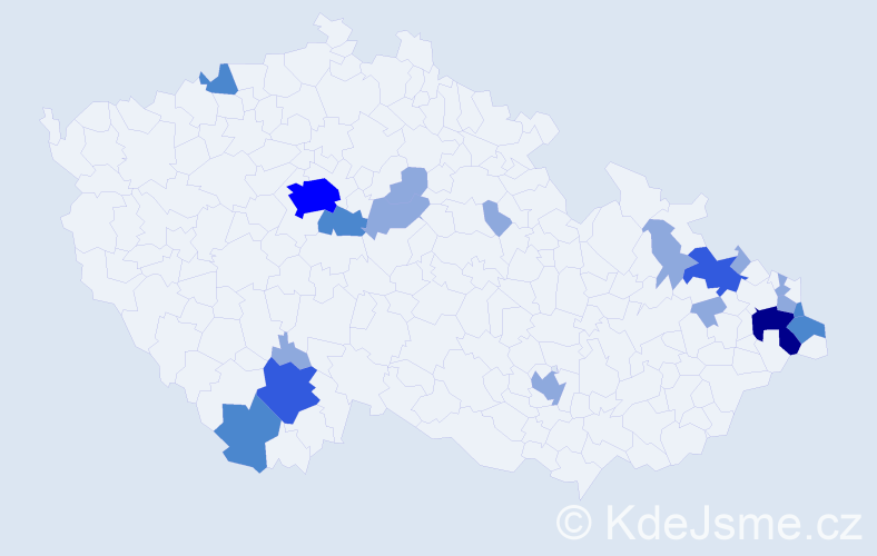 Příjmení: 'Buczek', počet výskytů 35 v celé ČR