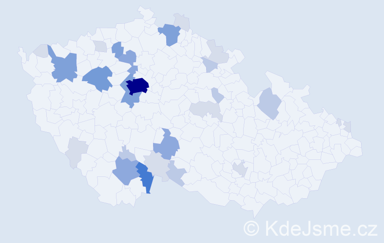 Příjmení: 'Biňovcová', počet výskytů 89 v celé ČR