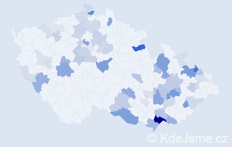 Příjmení: 'Březovská', počet výskytů 219 v celé ČR