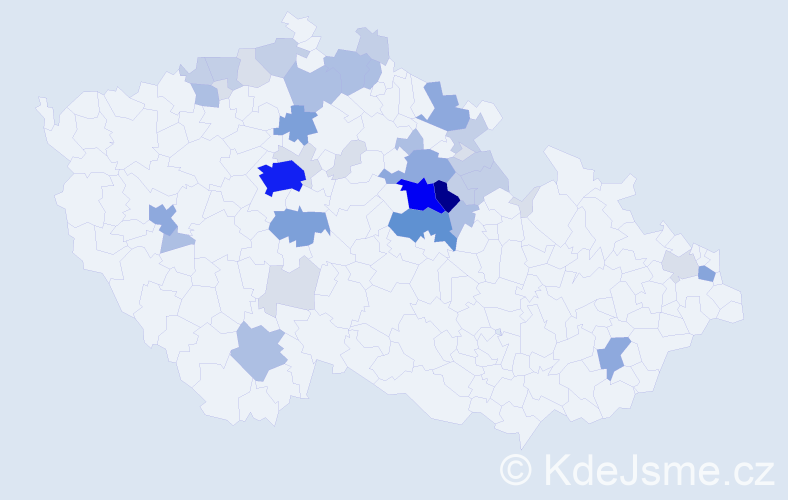 Příjmení: 'Bidlo', počet výskytů 146 v celé ČR