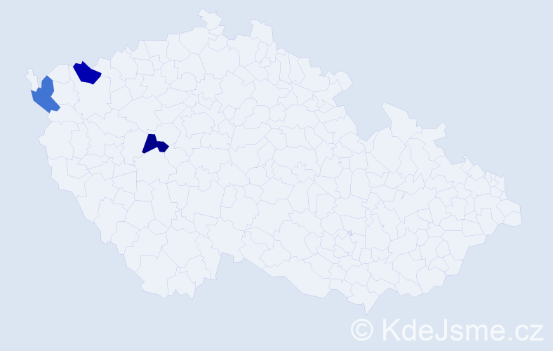 Příjmení: '"Nguyen Nguyet"', počet výskytů 3 v celé ČR
