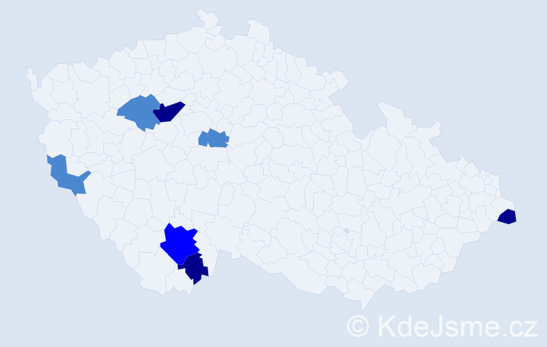 Příjmení: 'Hamadejová', počet výskytů 14 v celé ČR