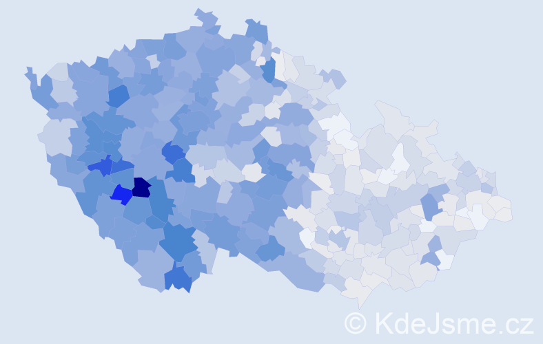 Příjmení: 'Bláha', počet výskytů 5517 v celé ČR