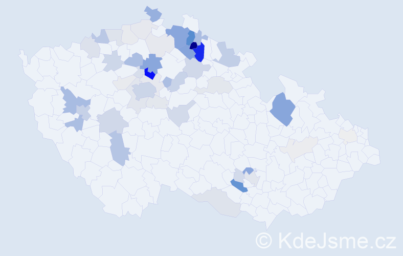 Příjmení: 'Hádková', počet výskytů 201 v celé ČR