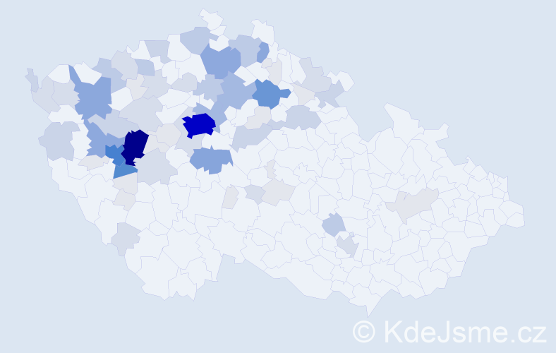 Příjmení: 'Mošna', počet výskytů 259 v celé ČR
