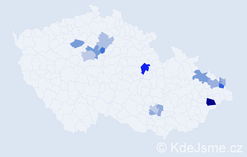 Příjmení: 'Kulpa', počet výskytů 30 v celé ČR