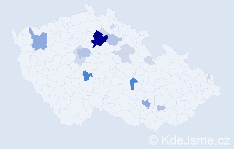 Příjmení: 'Klapač', počet výskytů 51 v celé ČR