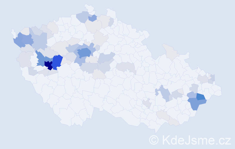 Příjmení: 'Baslová', počet výskytů 289 v celé ČR
