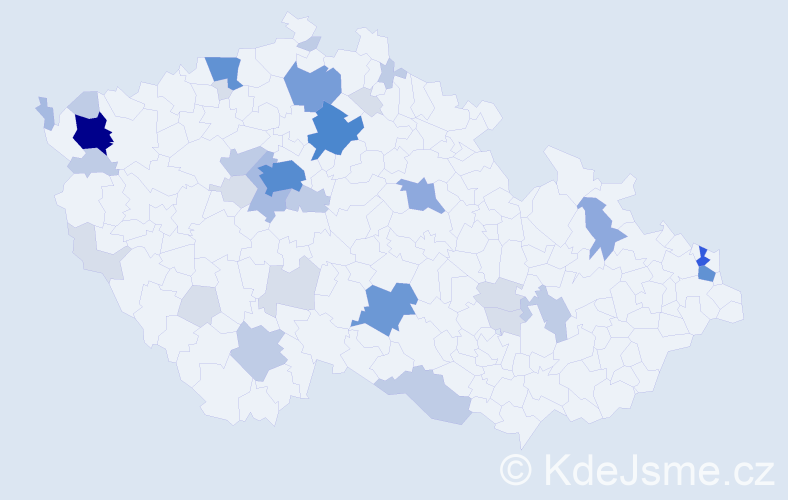 Příjmení: 'Čopák', počet výskytů 120 v celé ČR