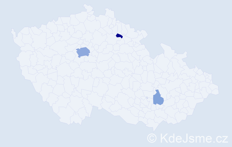 Příjmení: 'Trybenekr', počet výskytů 11 v celé ČR