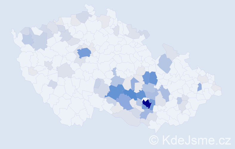 Příjmení: 'Pařil', počet výskytů 348 v celé ČR