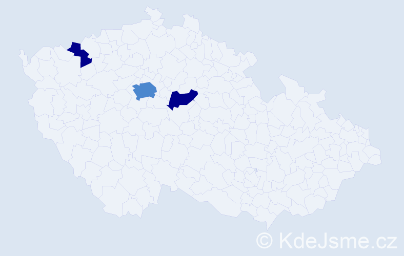 Příjmení: 'Erdeiová', počet výskytů 7 v celé ČR