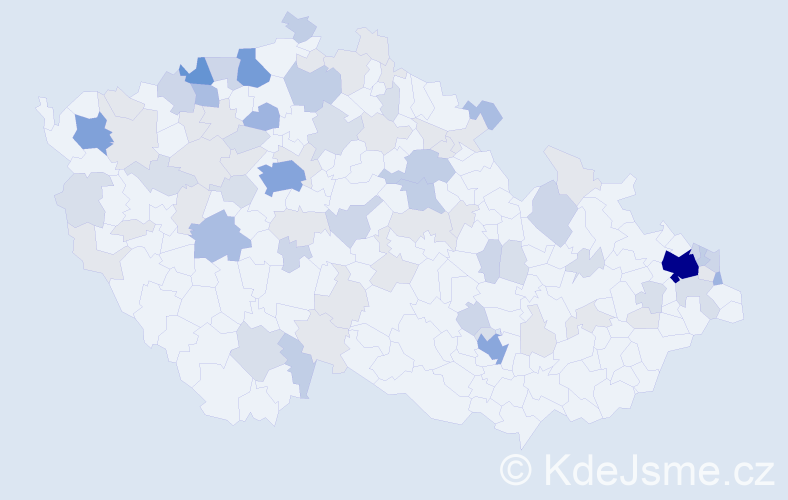 Příjmení: 'Horvath', počet výskytů 237 v celé ČR