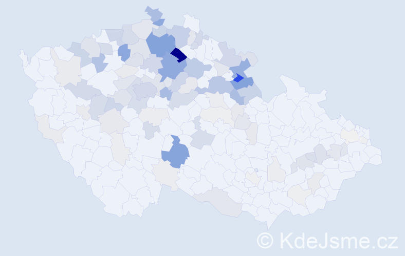 Příjmení: 'Rejzková', počet výskytů 409 v celé ČR