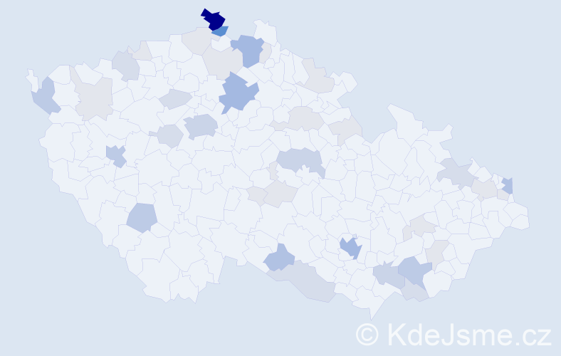 Příjmení: 'Hučko', počet výskytů 135 v celé ČR