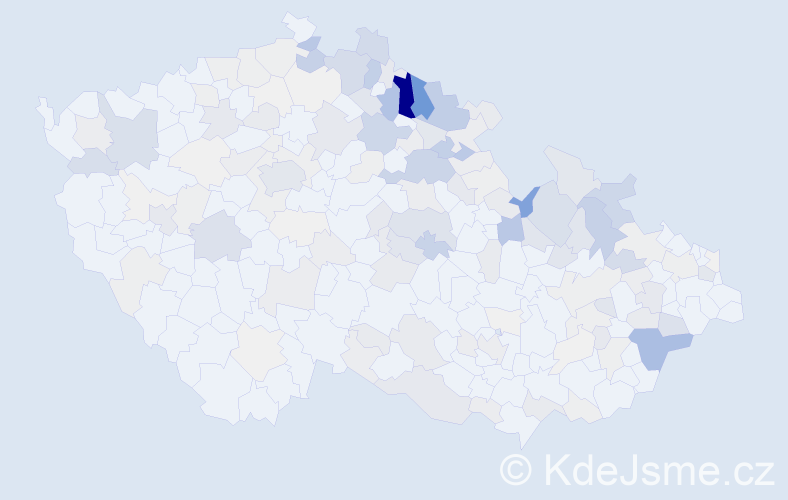 Příjmení: 'Holubec', počet výskytů 679 v celé ČR