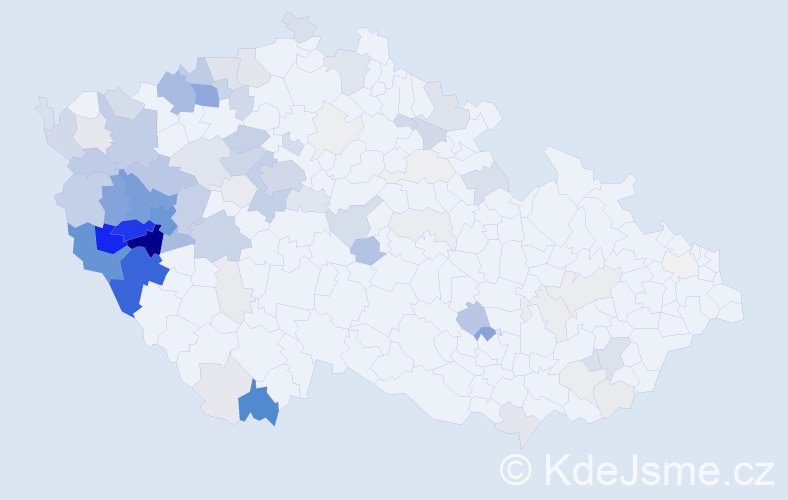 Příjmení: 'Baxa', počet výskytů 414 v celé ČR