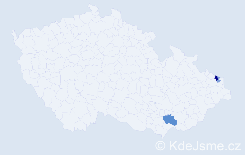 Příjmení: 'Suchorová', počet výskytů 11 v celé ČR
