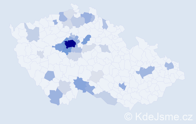 Příjmení: 'Liu', počet výskytů 267 v celé ČR