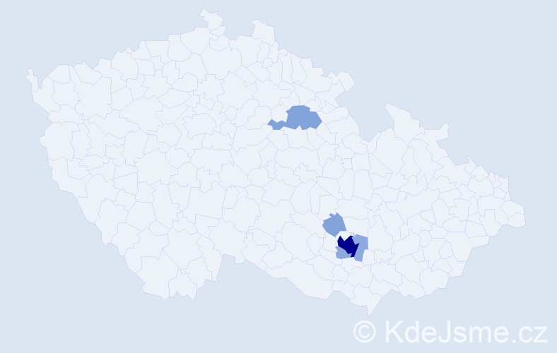 Příjmení: 'Wiszová', počet výskytů 13 v celé ČR