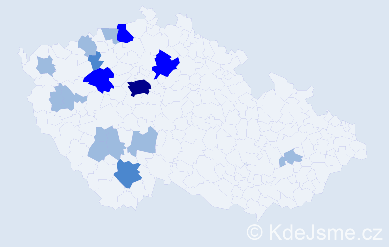 Příjmení: 'Schumann', počet výskytů 27 v celé ČR
