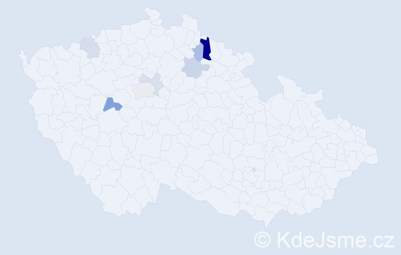 Příjmení: 'Márynková', počet výskytů 14 v celé ČR