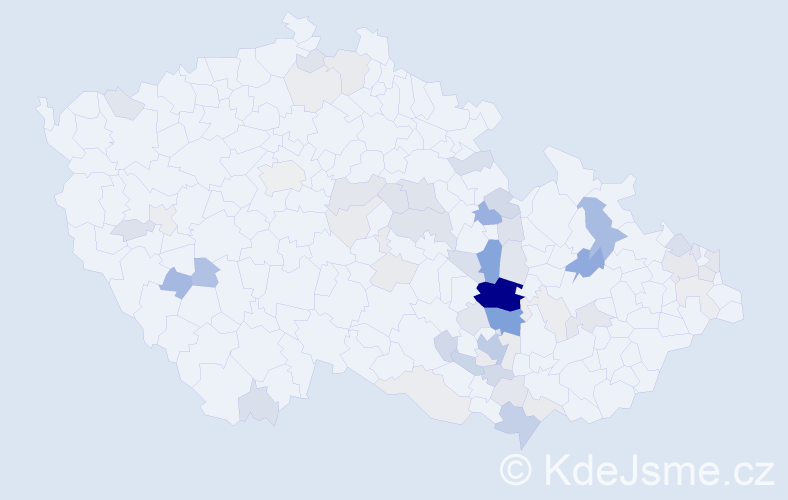 Příjmení: 'Fadrná', počet výskytů 186 v celé ČR